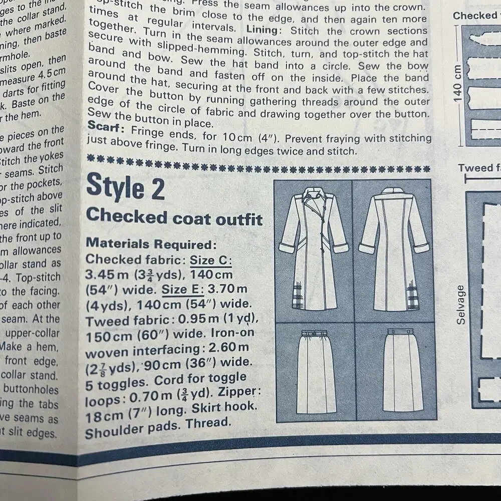 Vintage Designer Sewing Patterns Uncut Lot Of 4Coats Shirts Jackets Pants